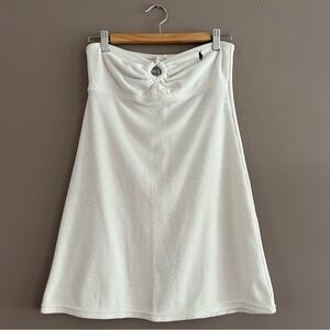 Ralph Lauren Women's Coverup Strapless  White Terry Cloth Sz Small Sweetheart